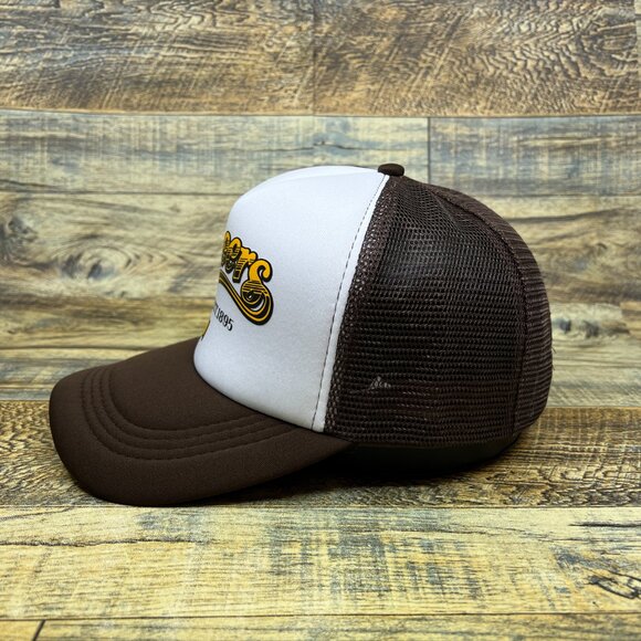 Cheers Unisex Trucker Hat Brown Snapback 80s Sitcom Retro TV Adjustable Ball Cap - Picture 4 of 8